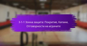 3-1-1 Зонна защита: Покритие, Капани, Отговорности на играчите