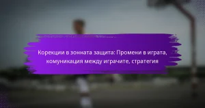 Корекции в зонната защита: Промени в играта, комуникация между играчите, стратегия