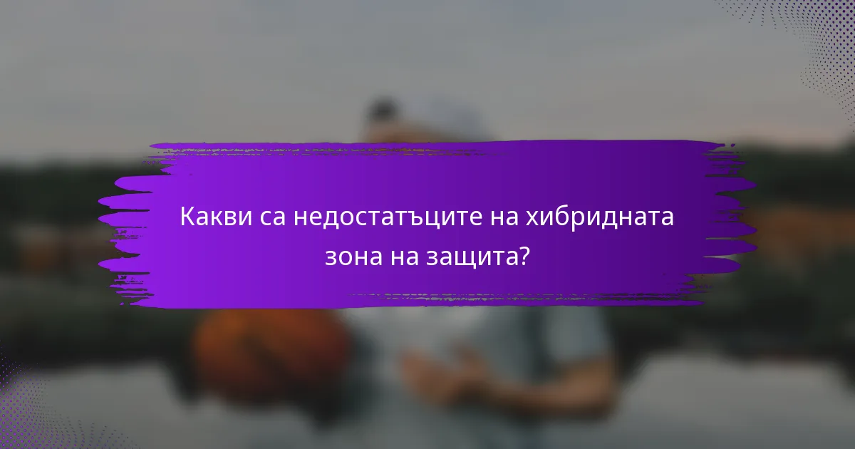 Какви са недостатъците на хибридната зона на защита?